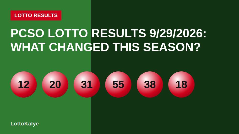 PCSO Lotto Results 9/29/2026: What Changed This Season?